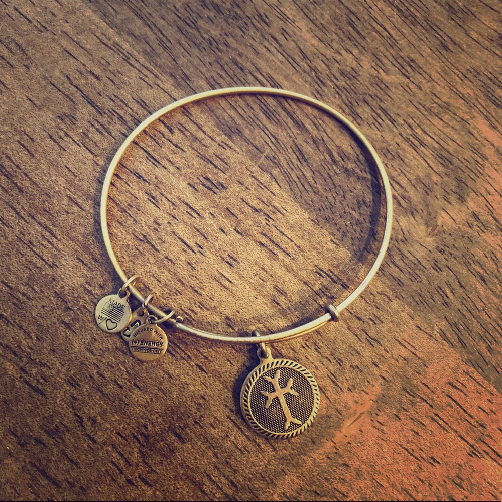 Alex and Ani cross charm bangle